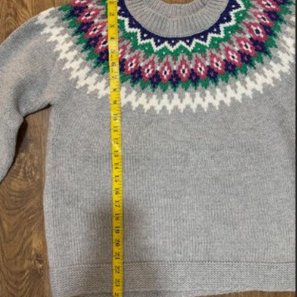 Boden Emma Fair Isle Wool Cotton Blend Sweater - Picture 5 of 10